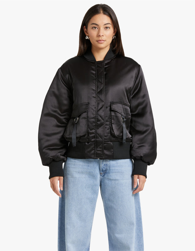 Superette  Isla Cropped Puffer Jacket - Black