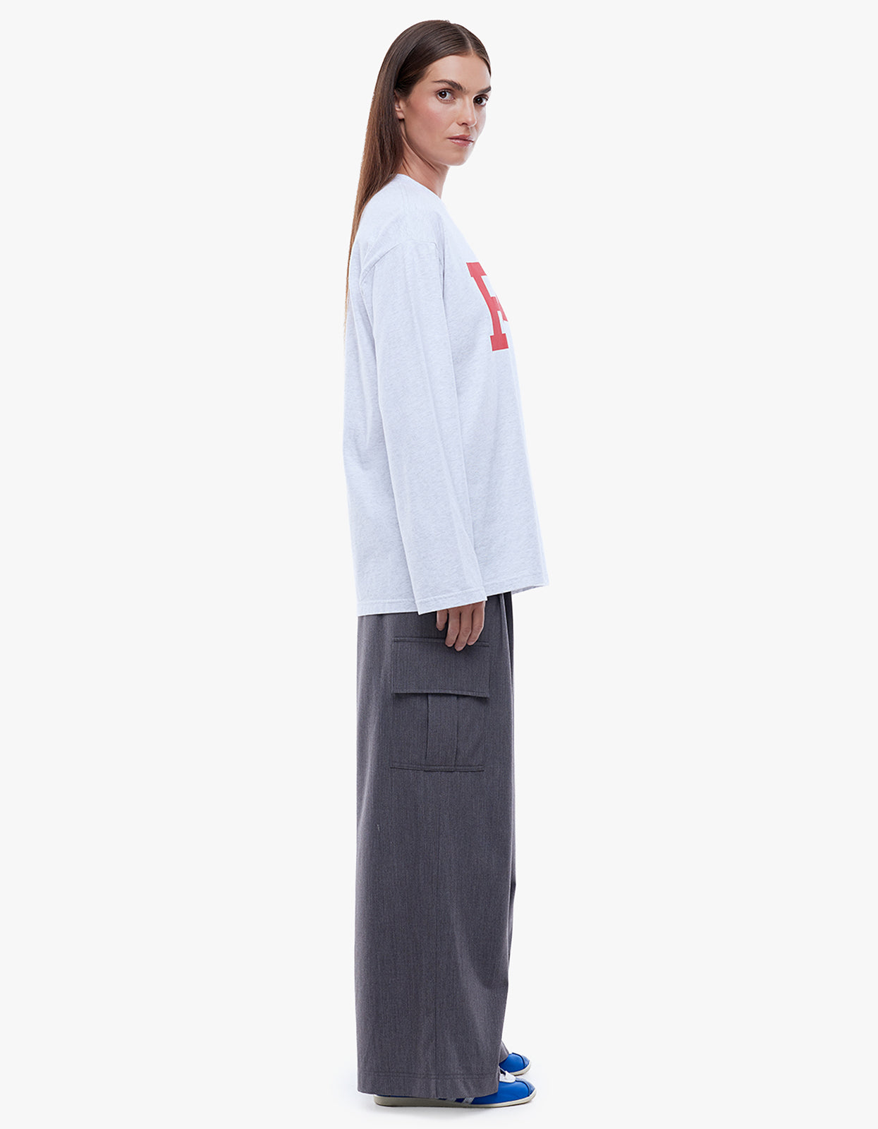 Ep Long Sleeve Tee - White Marle