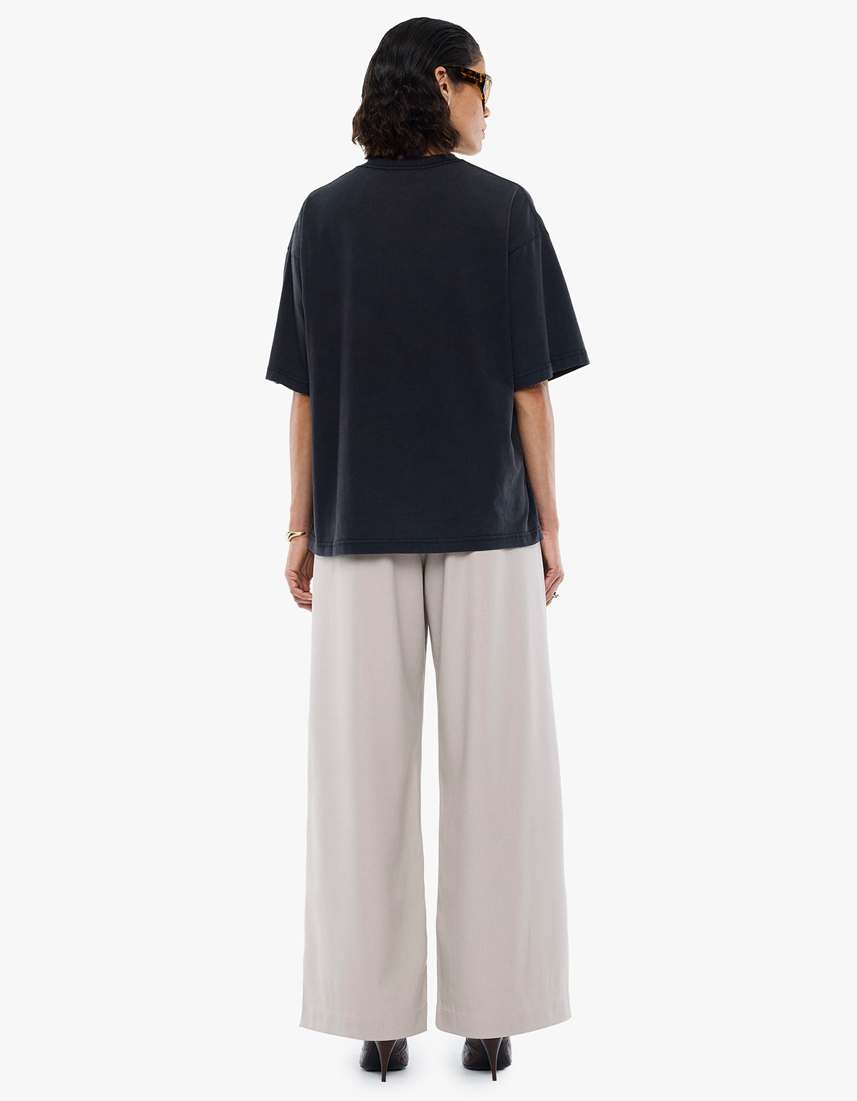 Blurred Sunflowers Tee - Vintage Black