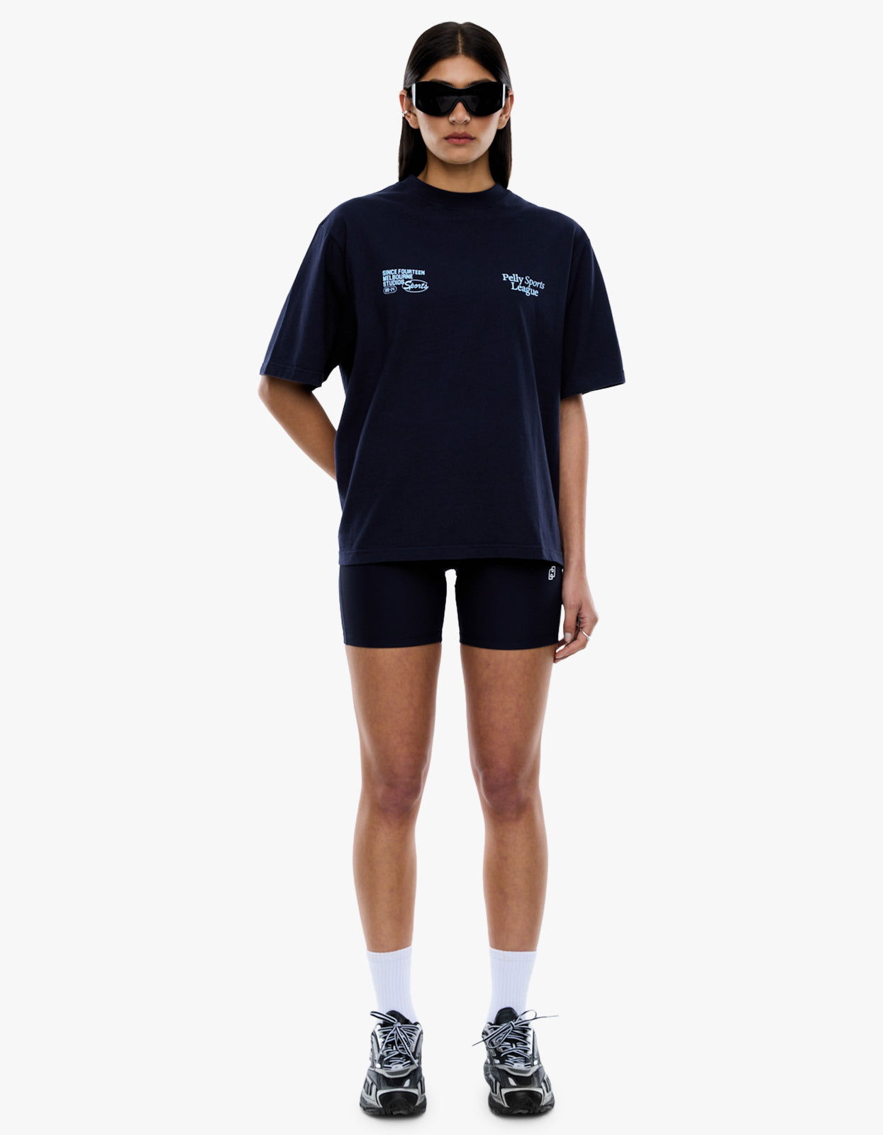 Pelly Sports League Tee - Navy
