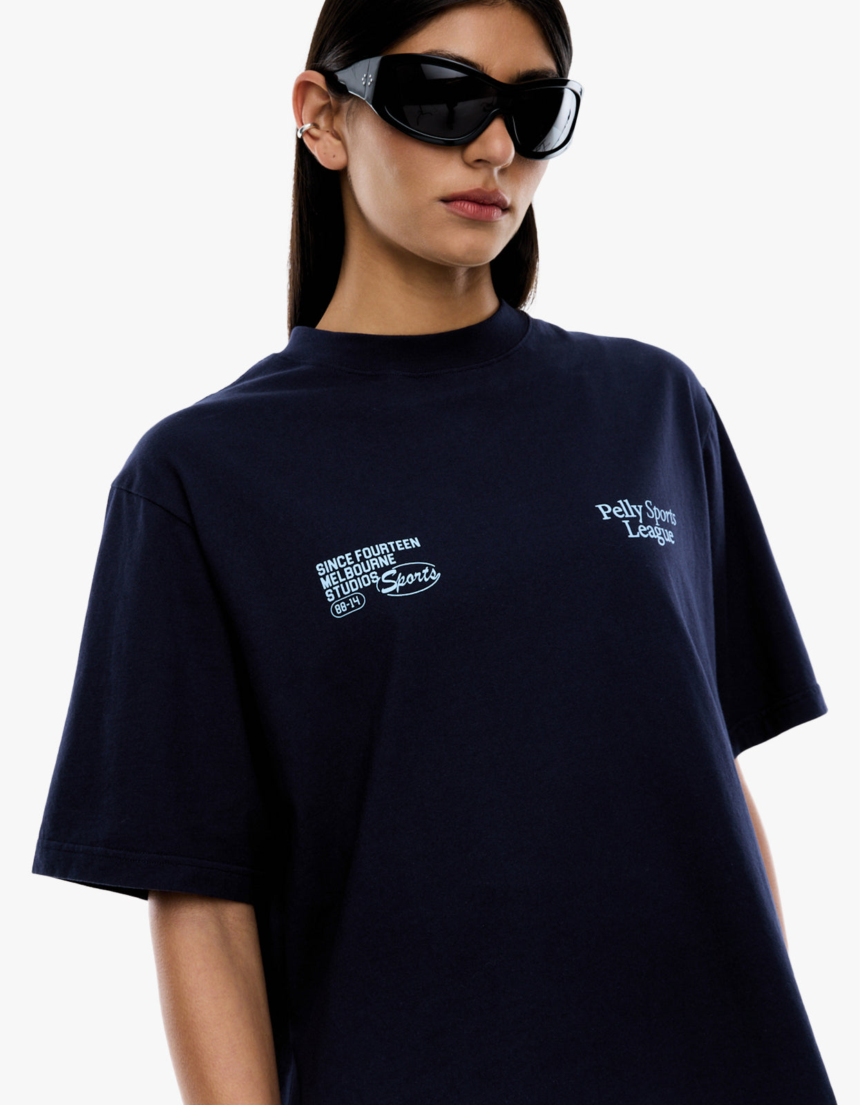 Pelly Sports League Tee - Navy