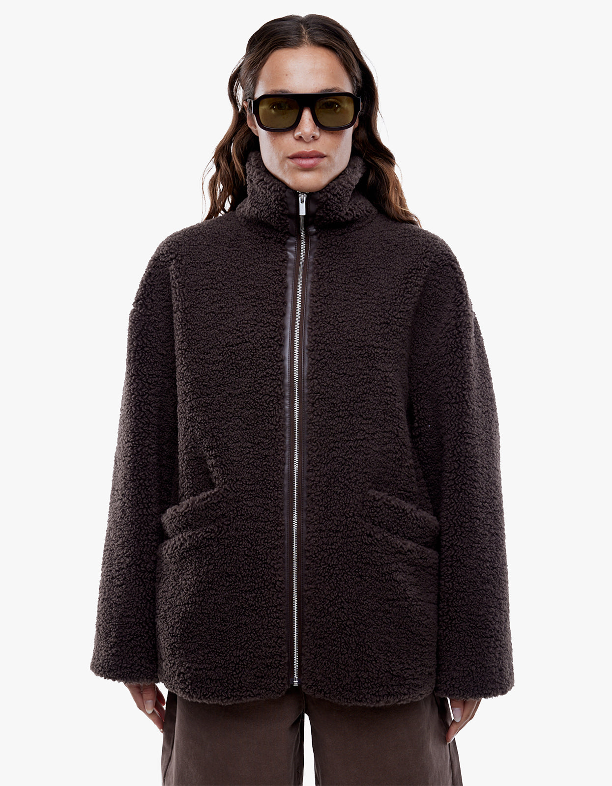 Jayla Teddy Jacket - Brown