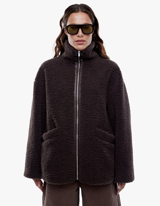 Jayla Teddy Jacket - Brown