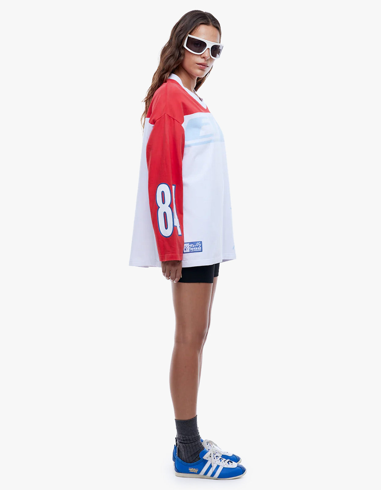 Pelly League Long Sleeve Tee - White Splice