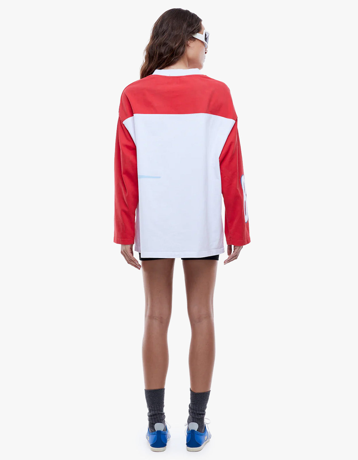 Pelly League Long Sleeve Tee - White Splice