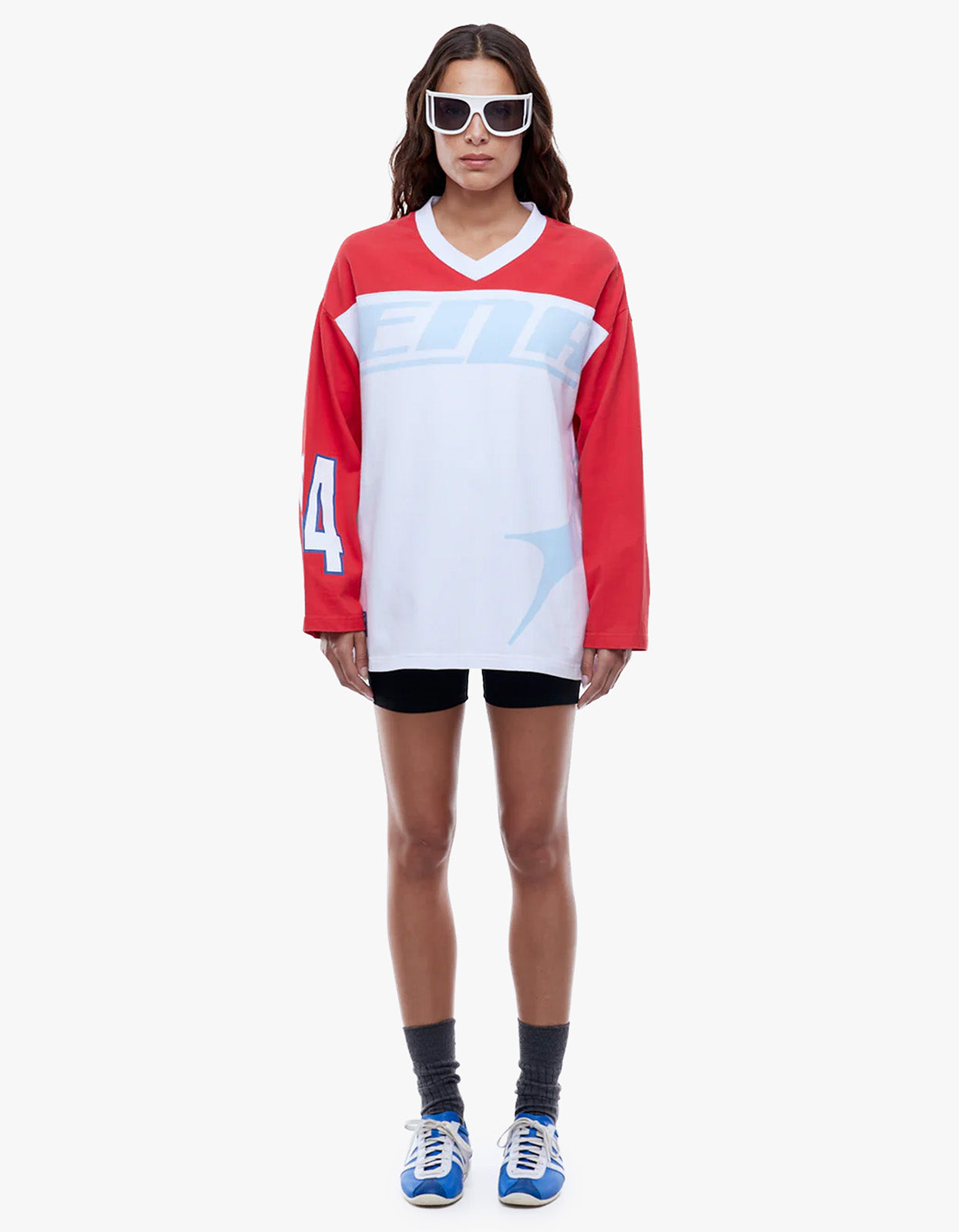 Pelly League Long Sleeve Tee - White Splice