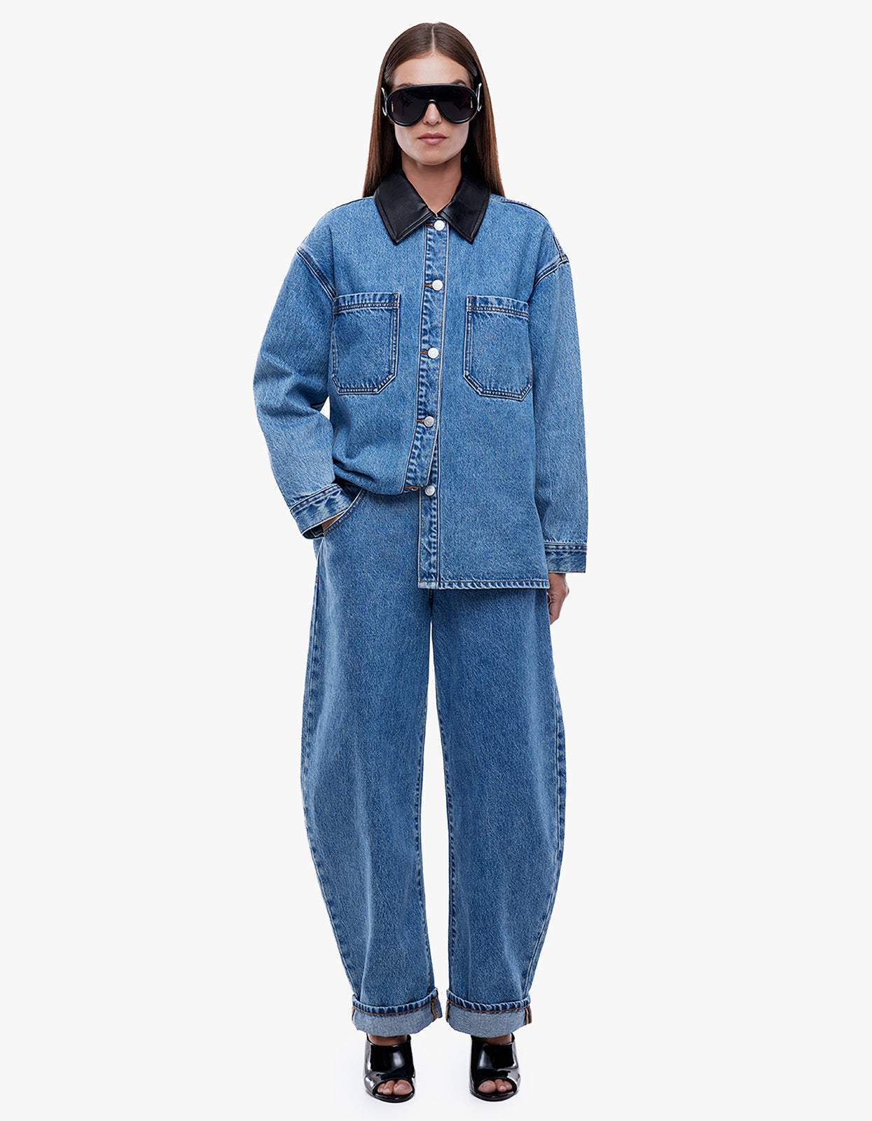 Prue Overshirt - Mid Indigo