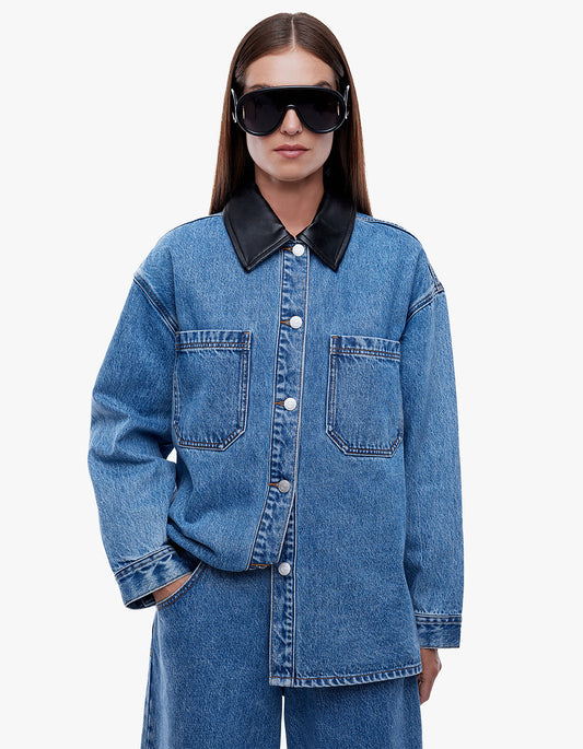Prue Overshirt - Mid Indigo