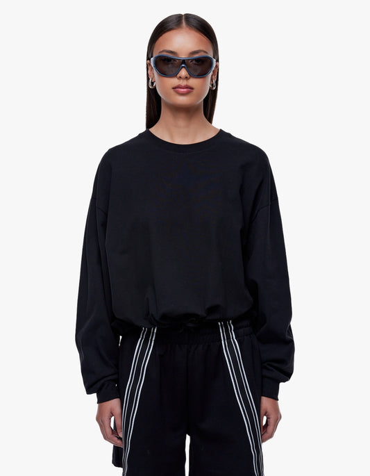 Georgie Relaxed Long Sleeve - Black