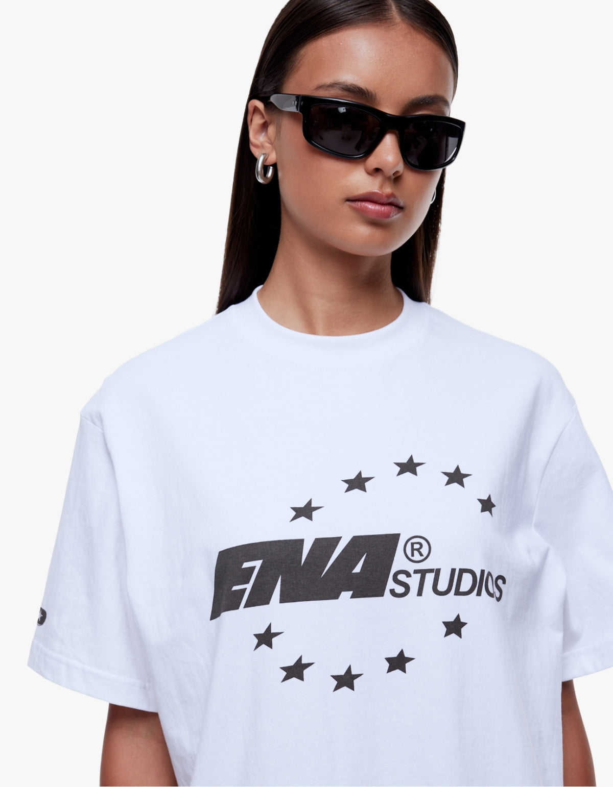 Sophia Relaxed Tee - Ena Studios - White/Ena Studios
