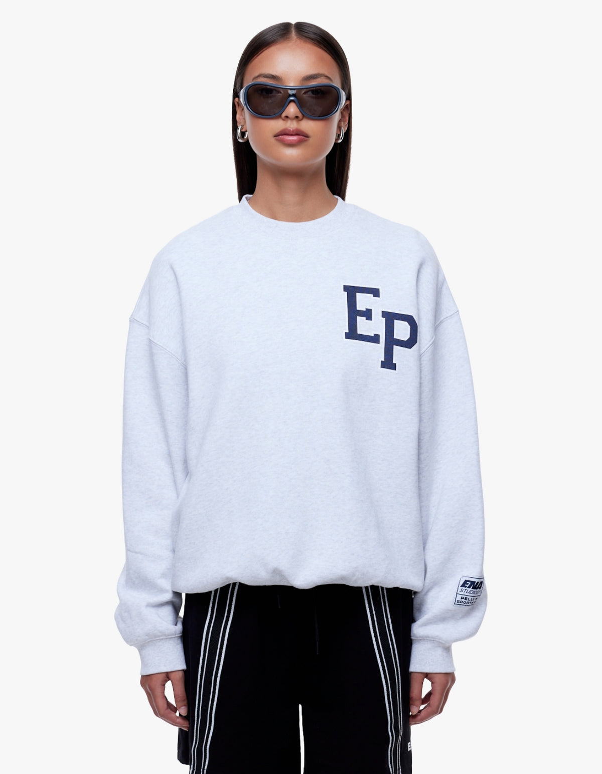 Mila Oversized Sweater - White Marle/Ep Sport