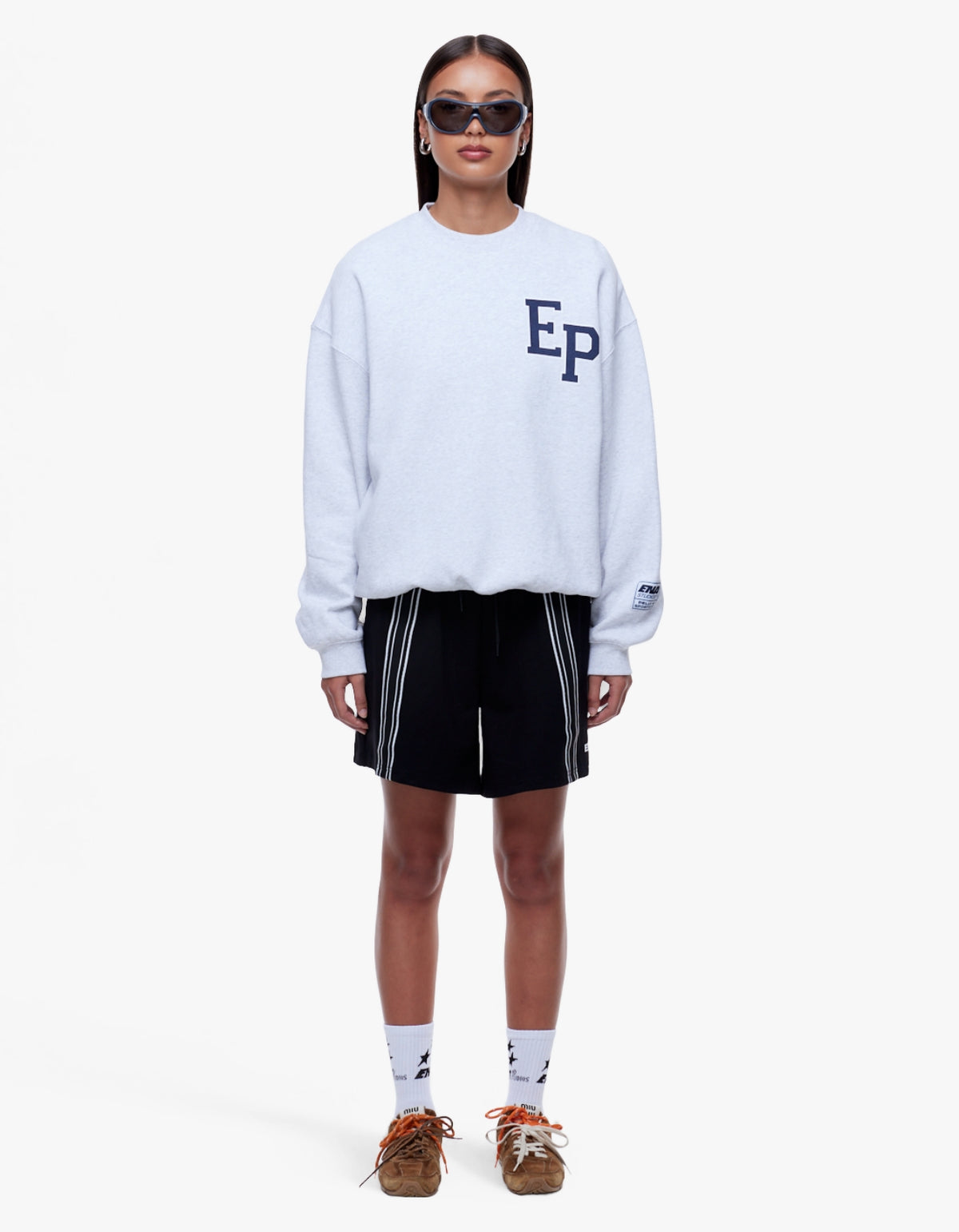 Mila Oversized Sweater - White Marle/Ep Sport