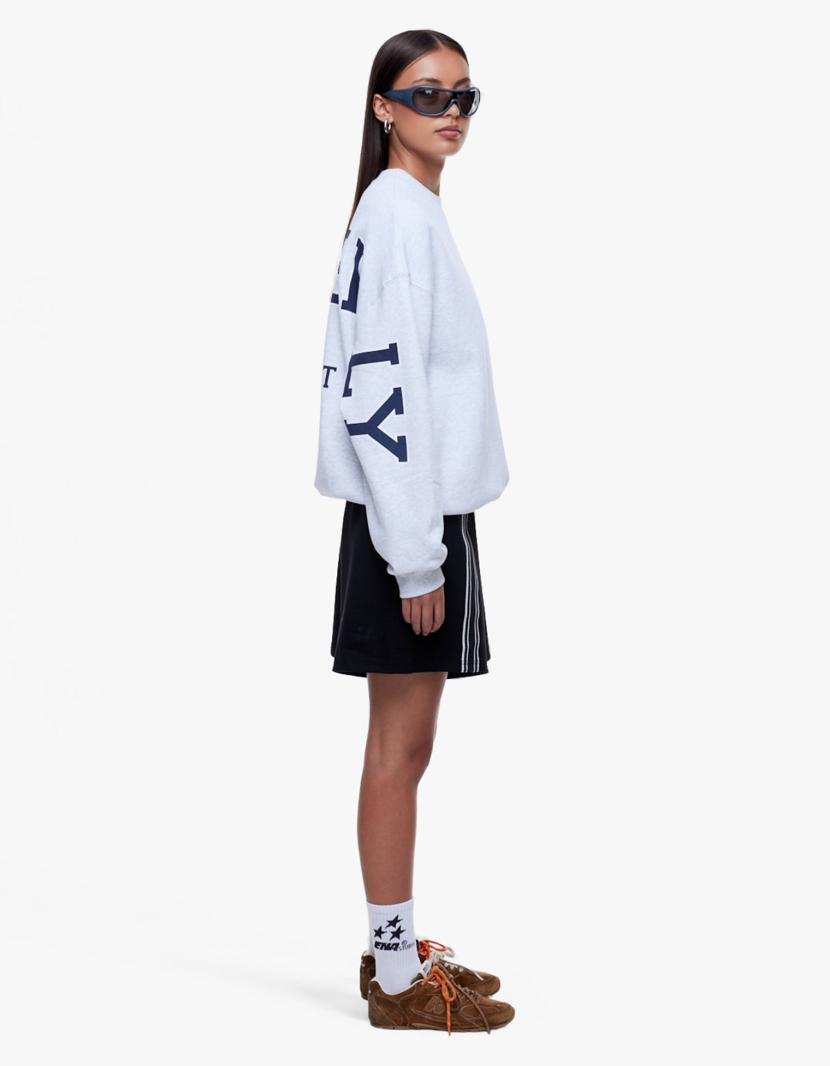 Mila Oversized Sweater - White Marle/Ep Sport