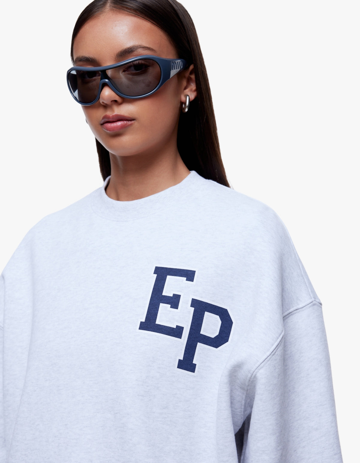 Mila Oversized Sweater - White Marle/Ep Sport