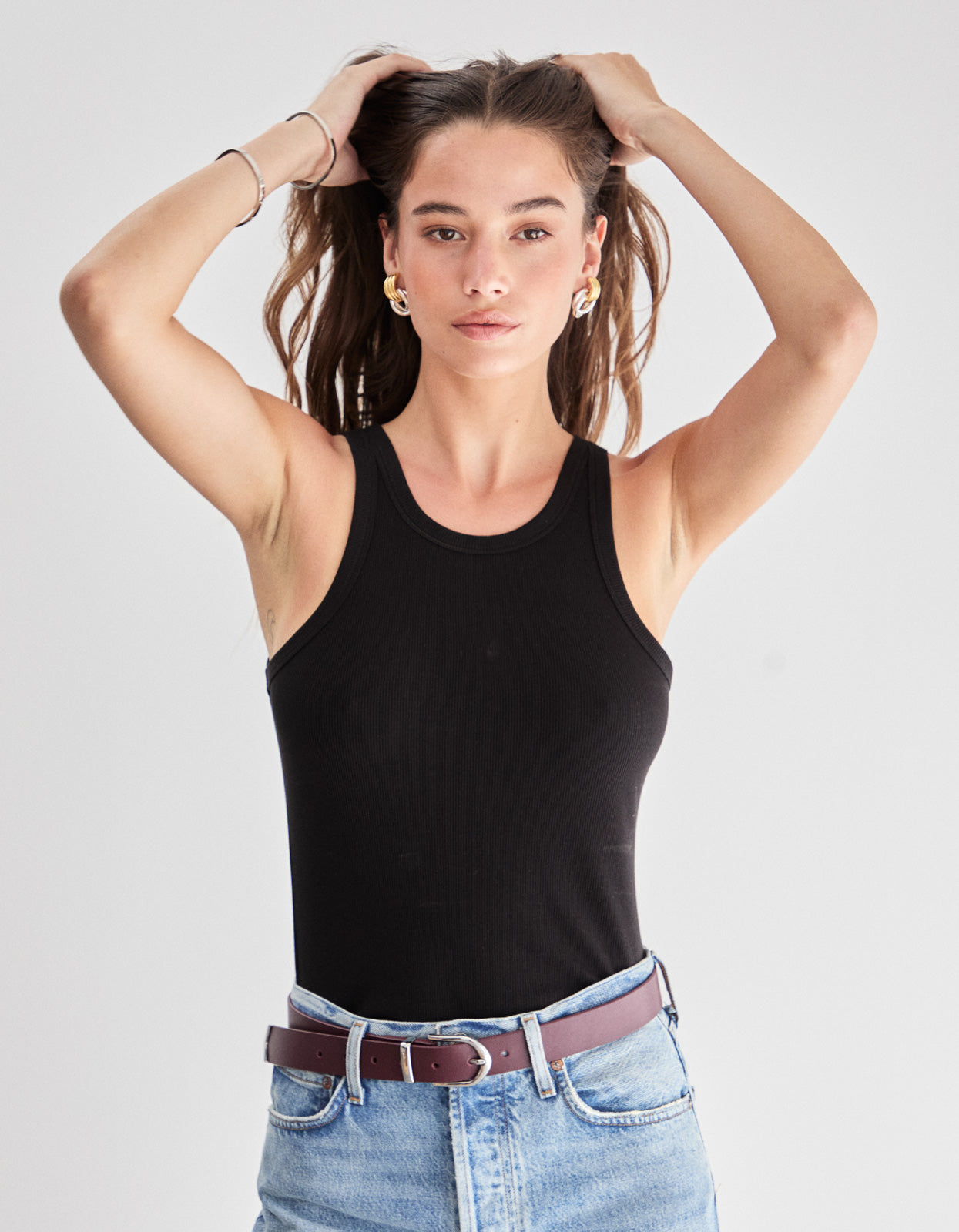 Eli Rib Tank - Black
