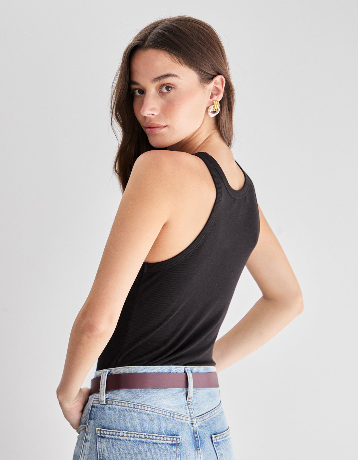 Eli Rib Tank - Black