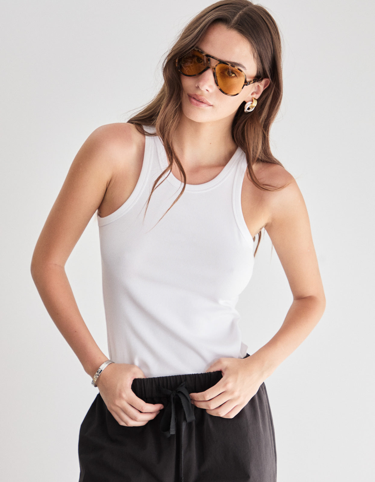 Eli Rib Tank - White