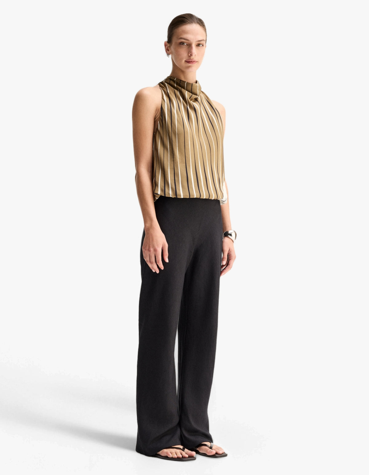 Sloane Top - Moss Stripe