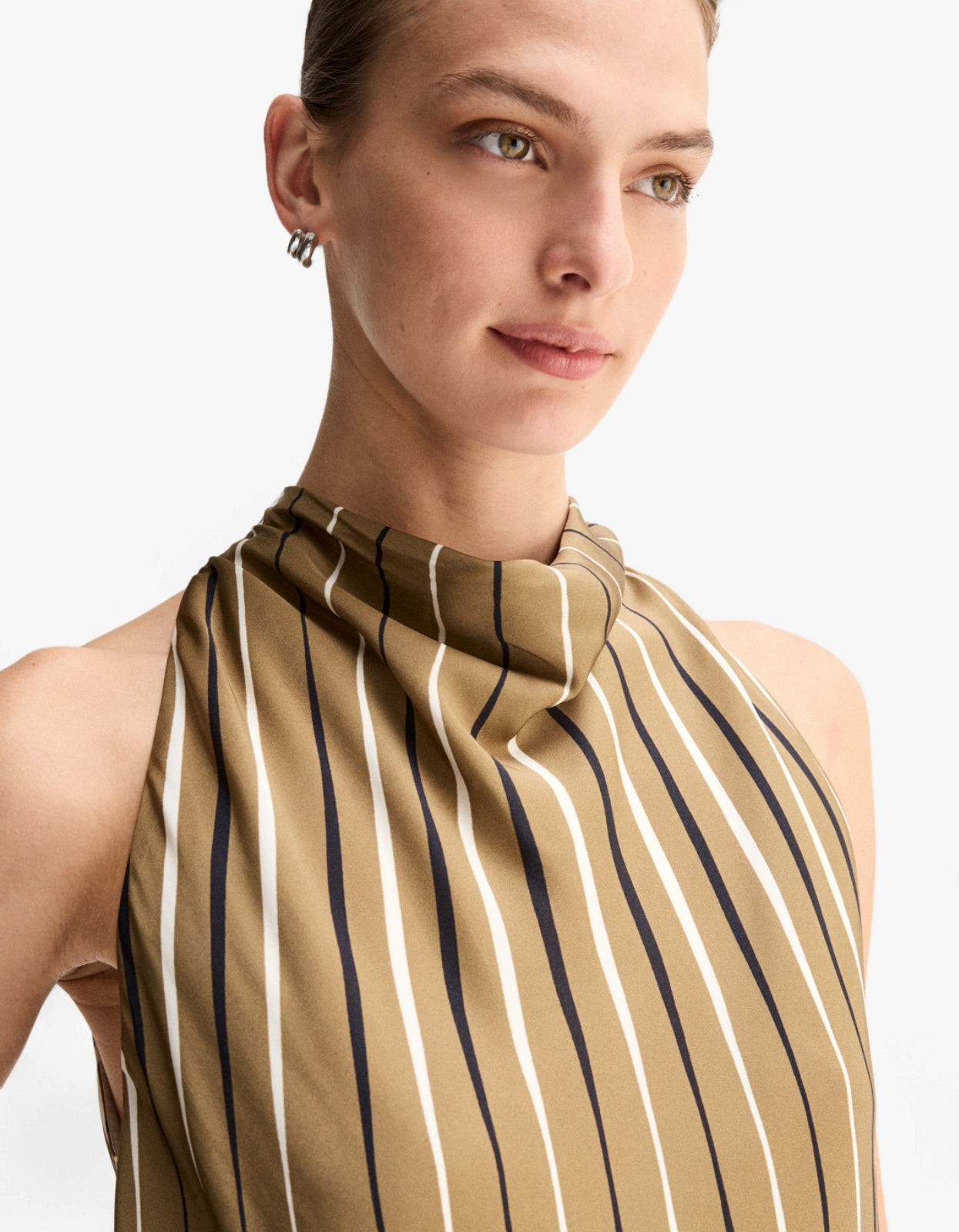 Sloane Top - Moss Stripe