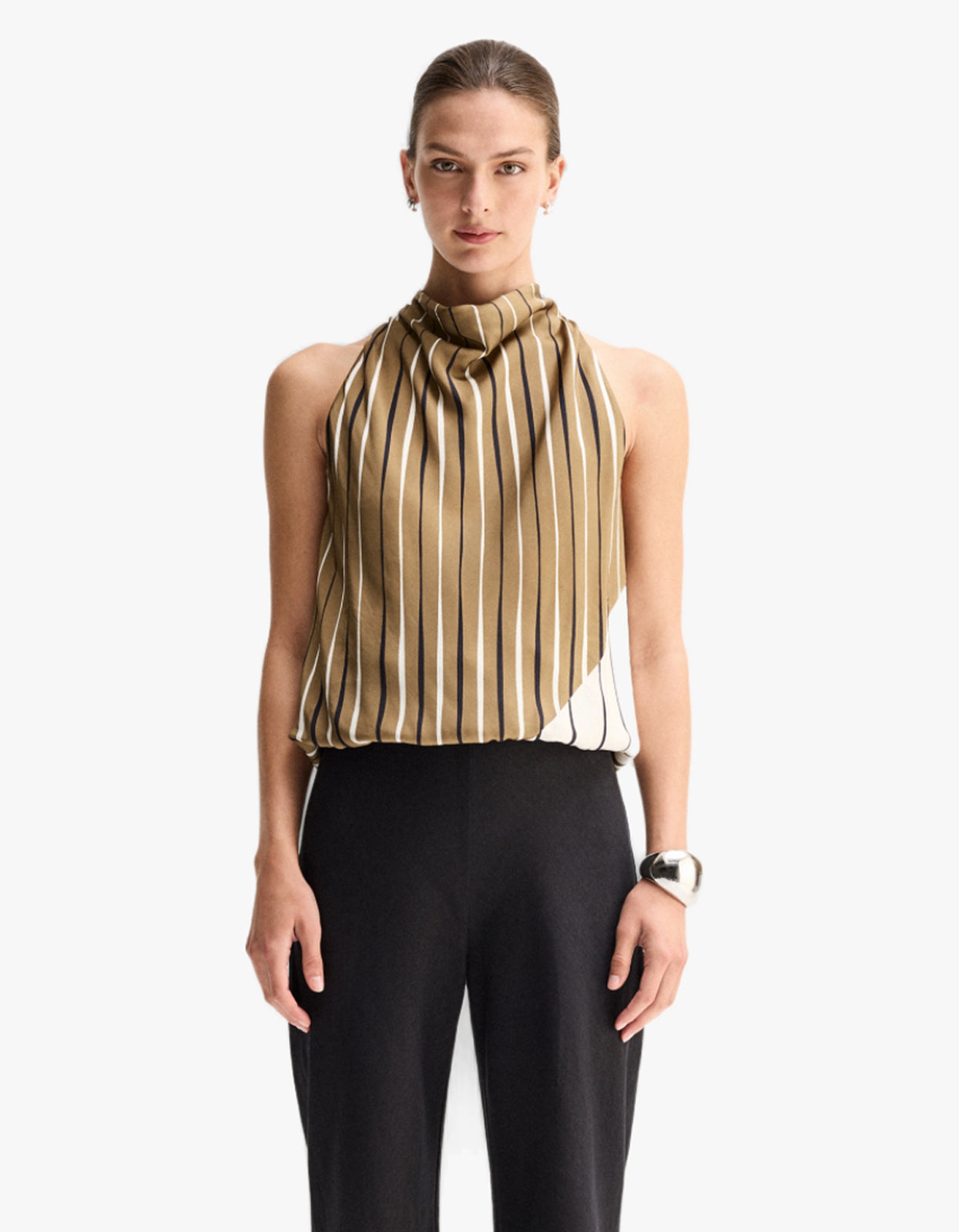 Sloane Top - Moss Stripe