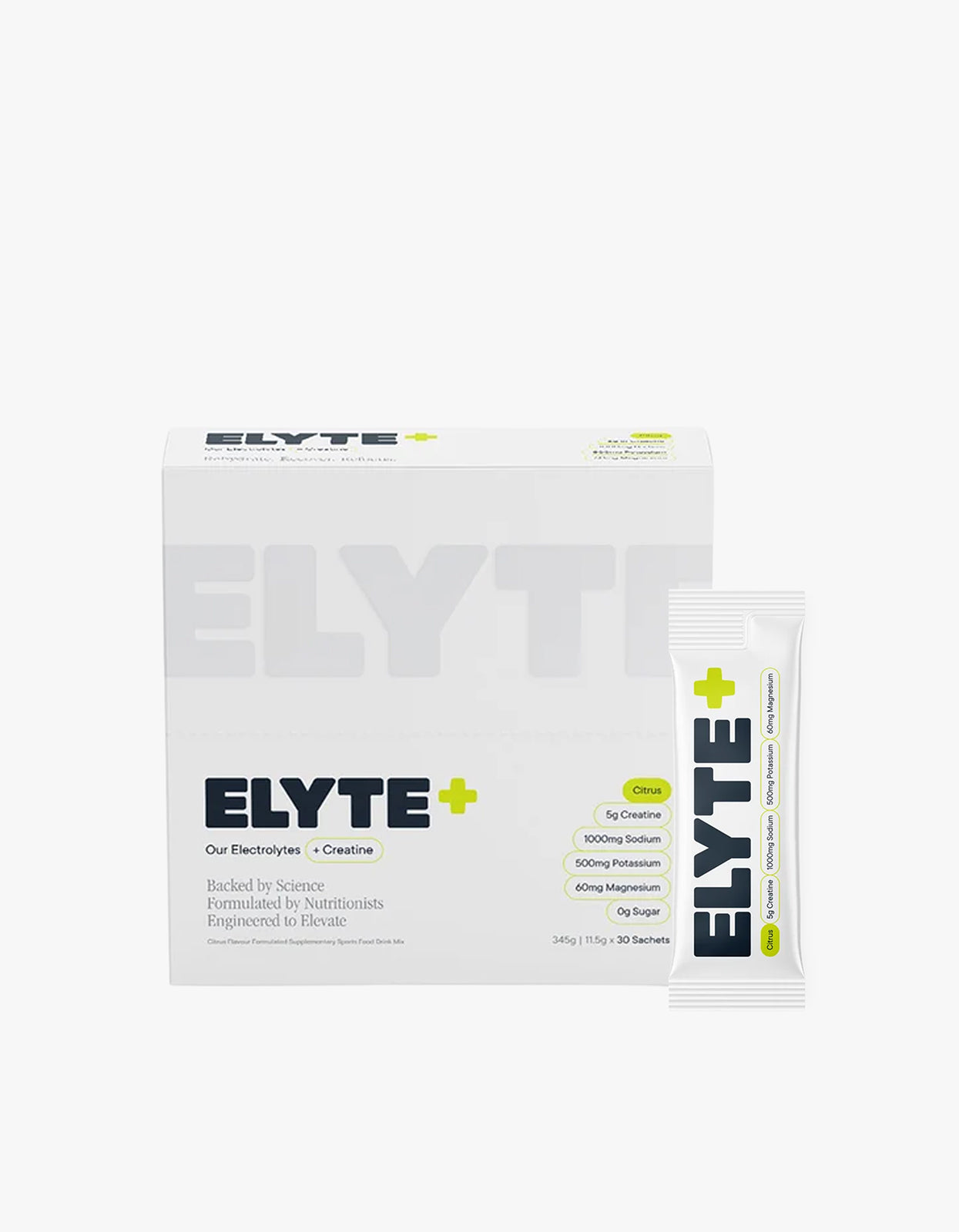 Citrus Elyte Hydration + Creatine 30 Pack - White