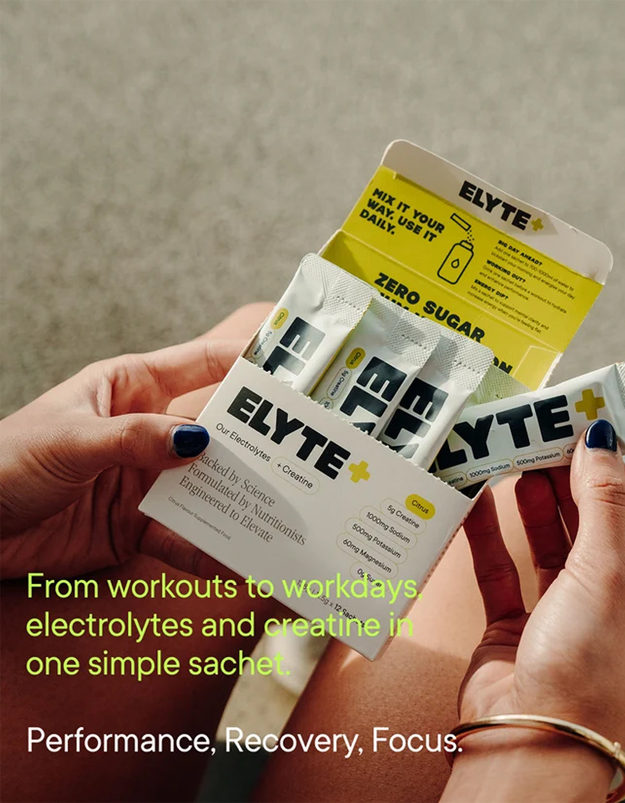Citrus Elyte Hydration + Creatine 30 Pack - White
