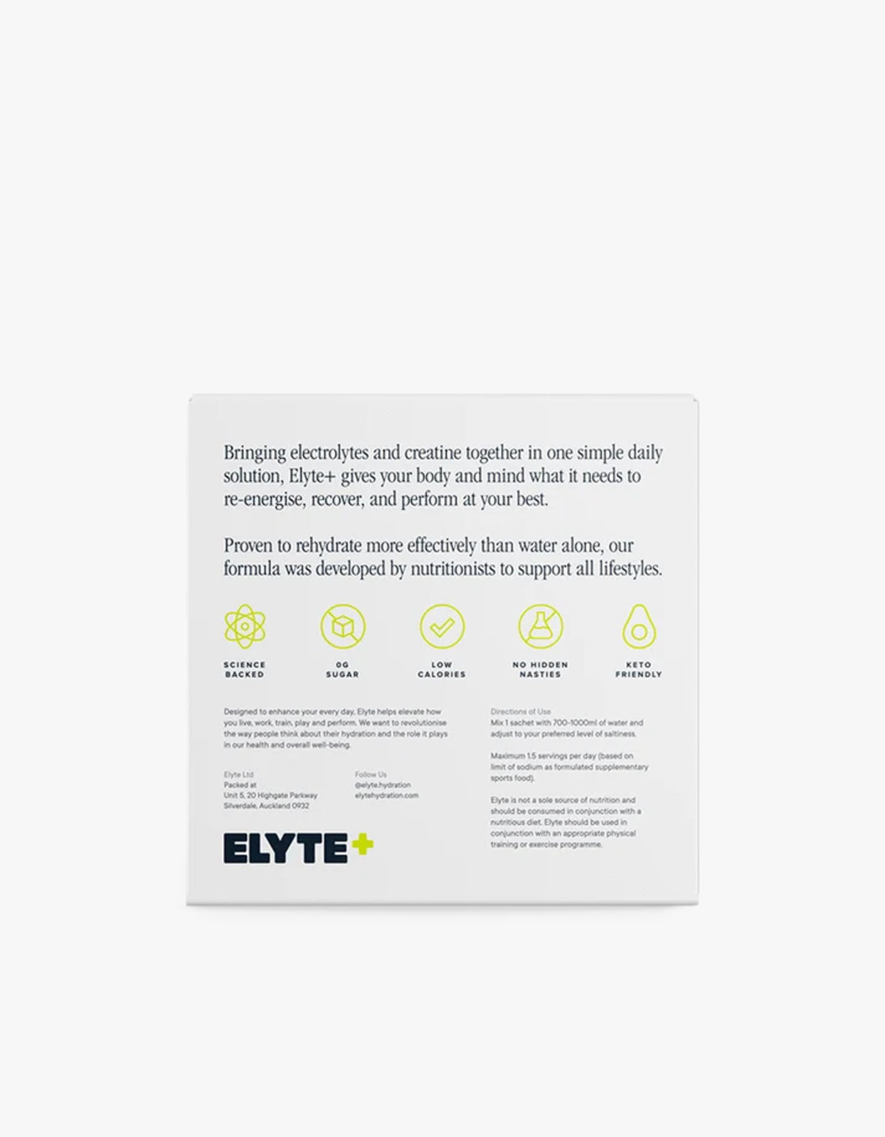 Citrus Elyte Hydration + Creatine 30 Pack - White