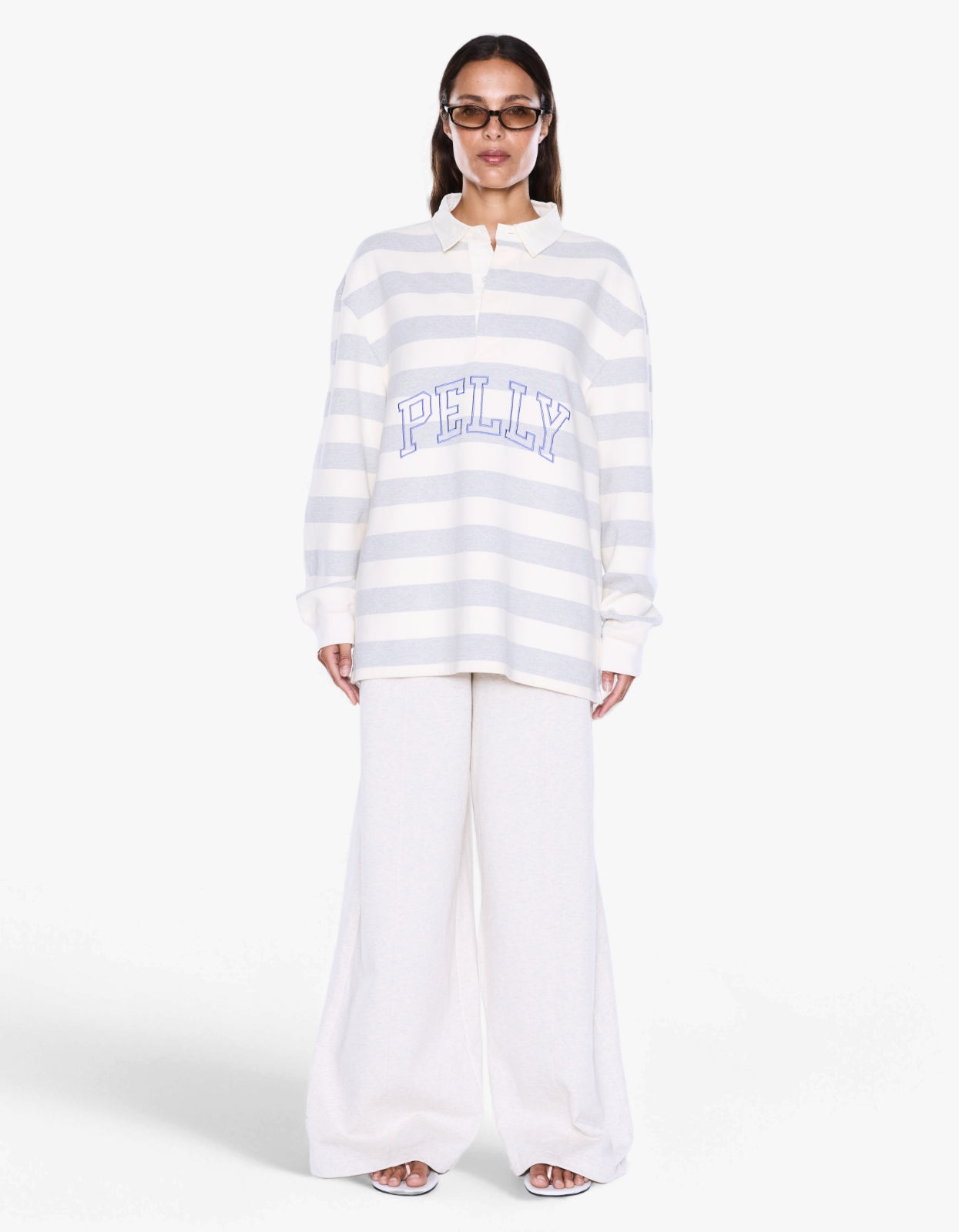 Mel Panelled Polo - Vintage White