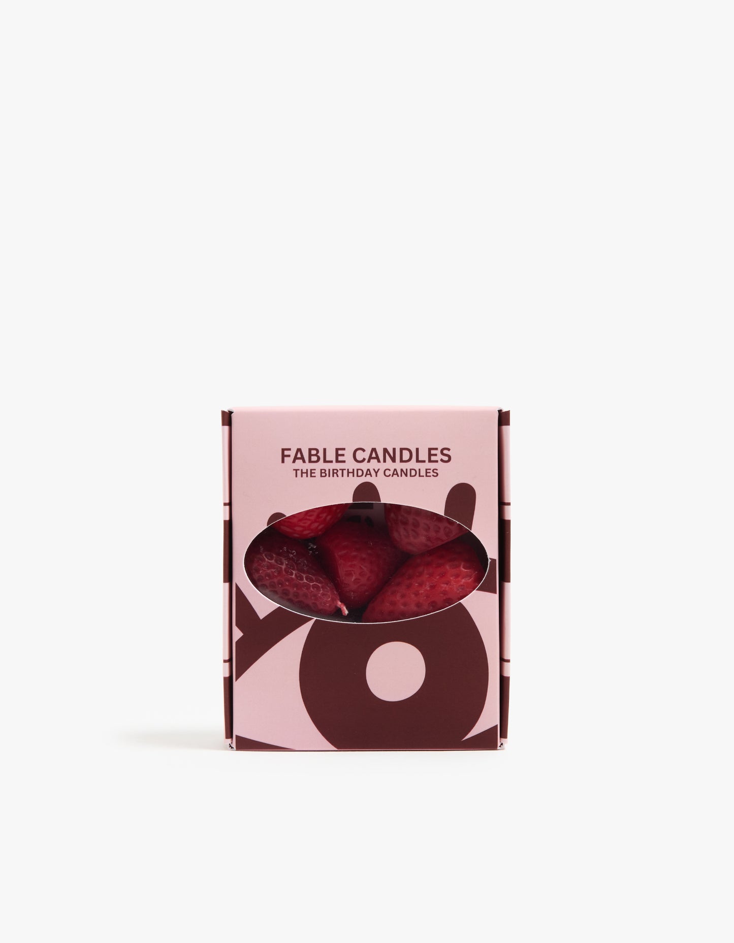 Mini Strawberry Candles 8 Pack - Red
