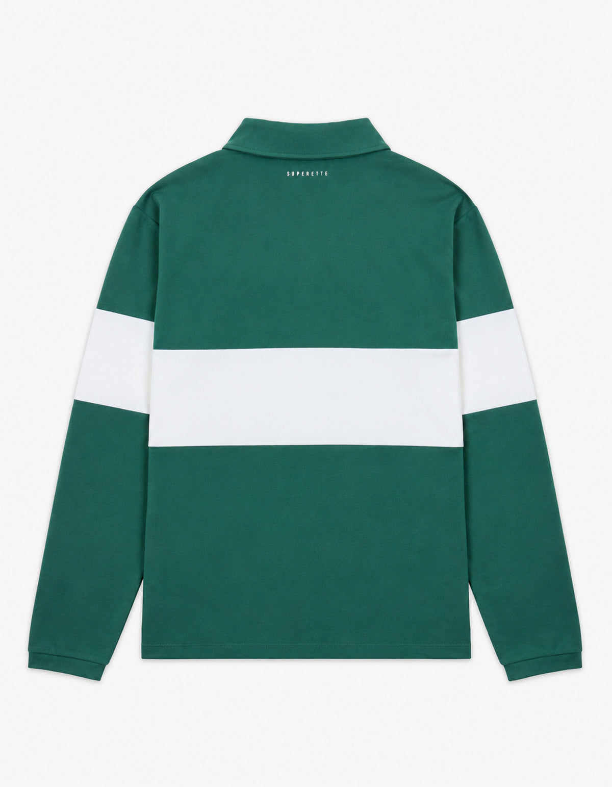 Chasing The Fox X Superette L/S Polo Shirt - Green/Ivory