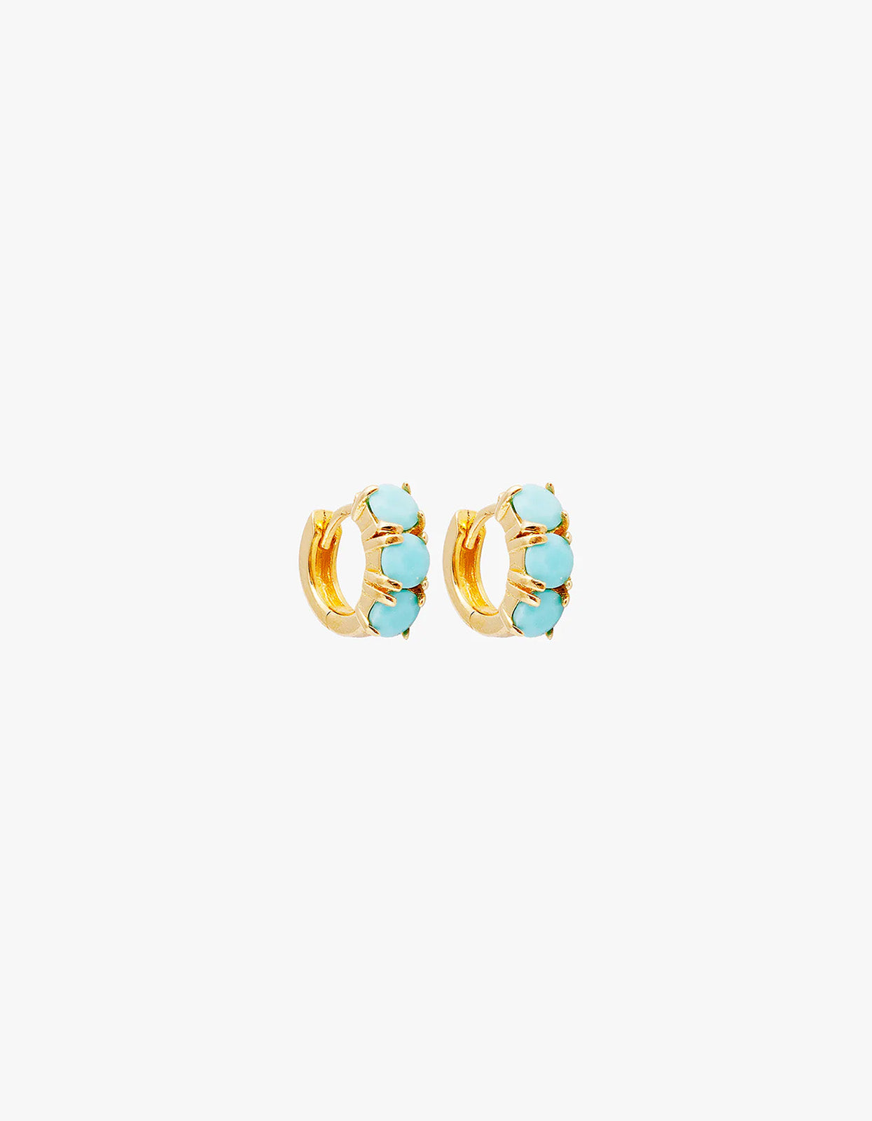 Turquoise Huggies - Turquoise/Gold