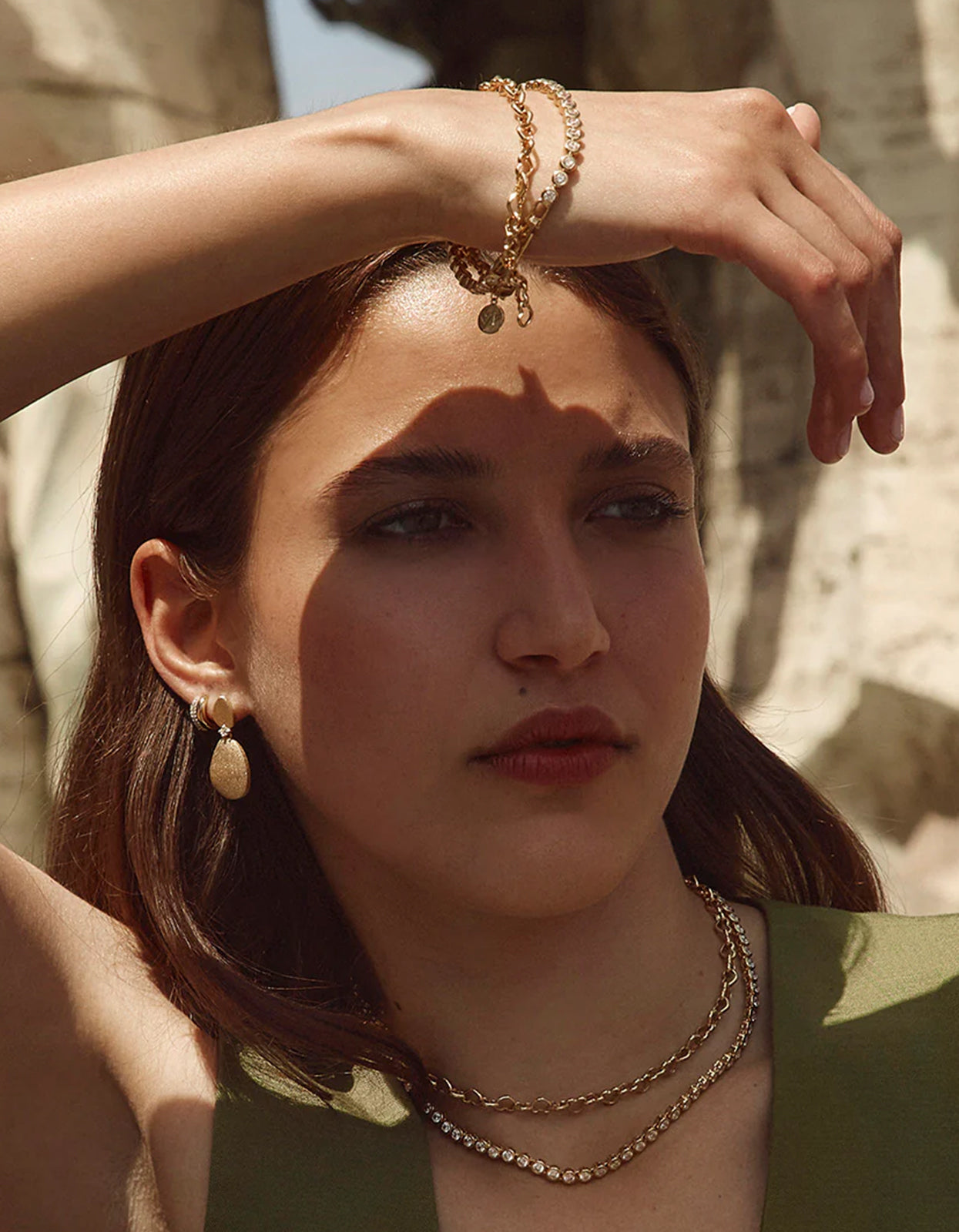 Two Tone Pave Huggies - Two Tone