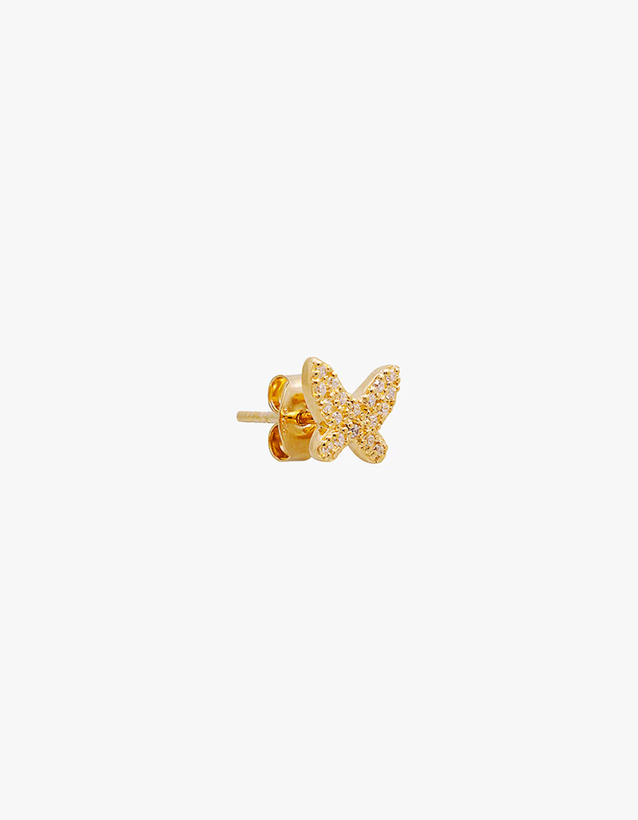 Butterfly Pave Studs - Gold