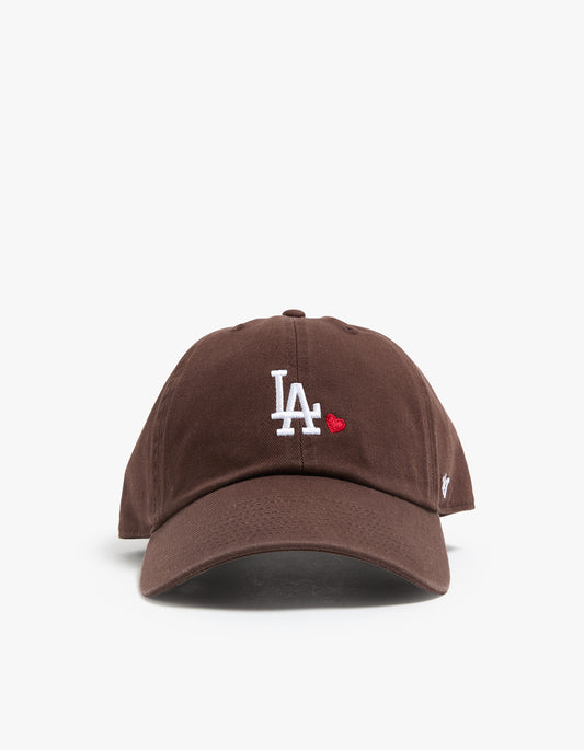 Los Angeles Dodgers Heart '47 CLEAN UP Cap - Brown