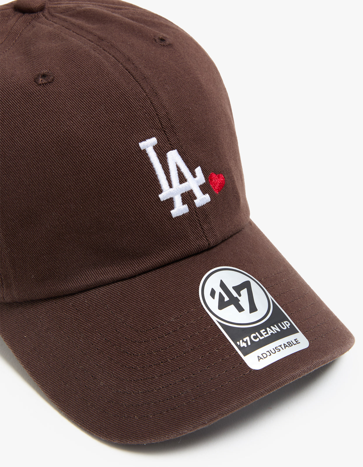 Los Angeles Dodgers Heart '47 CLEAN UP Cap - Brown