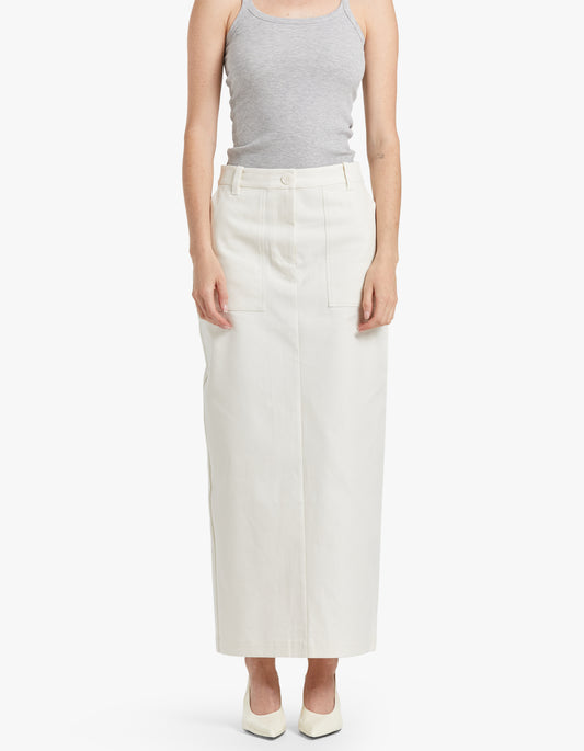 The Claudia Cargo Skirt - Ecru