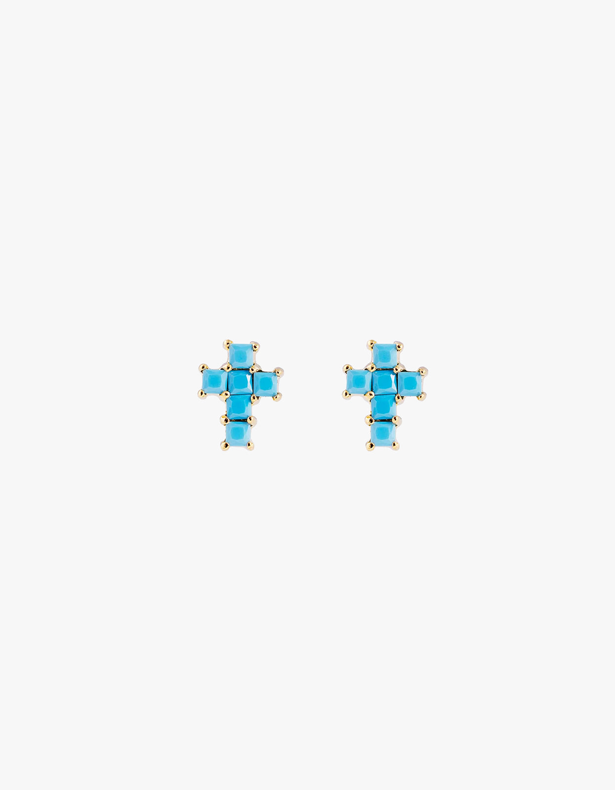 Azzurra Cross Studs - Gold