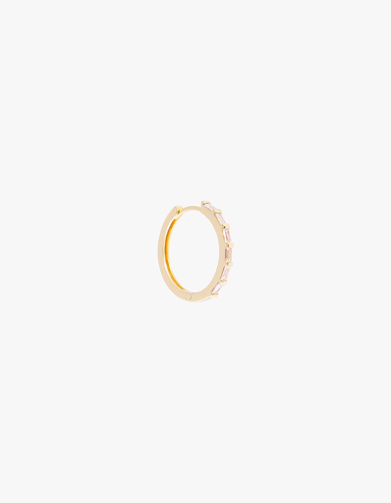 Crystal Baguette Maxi Hoops - Gold