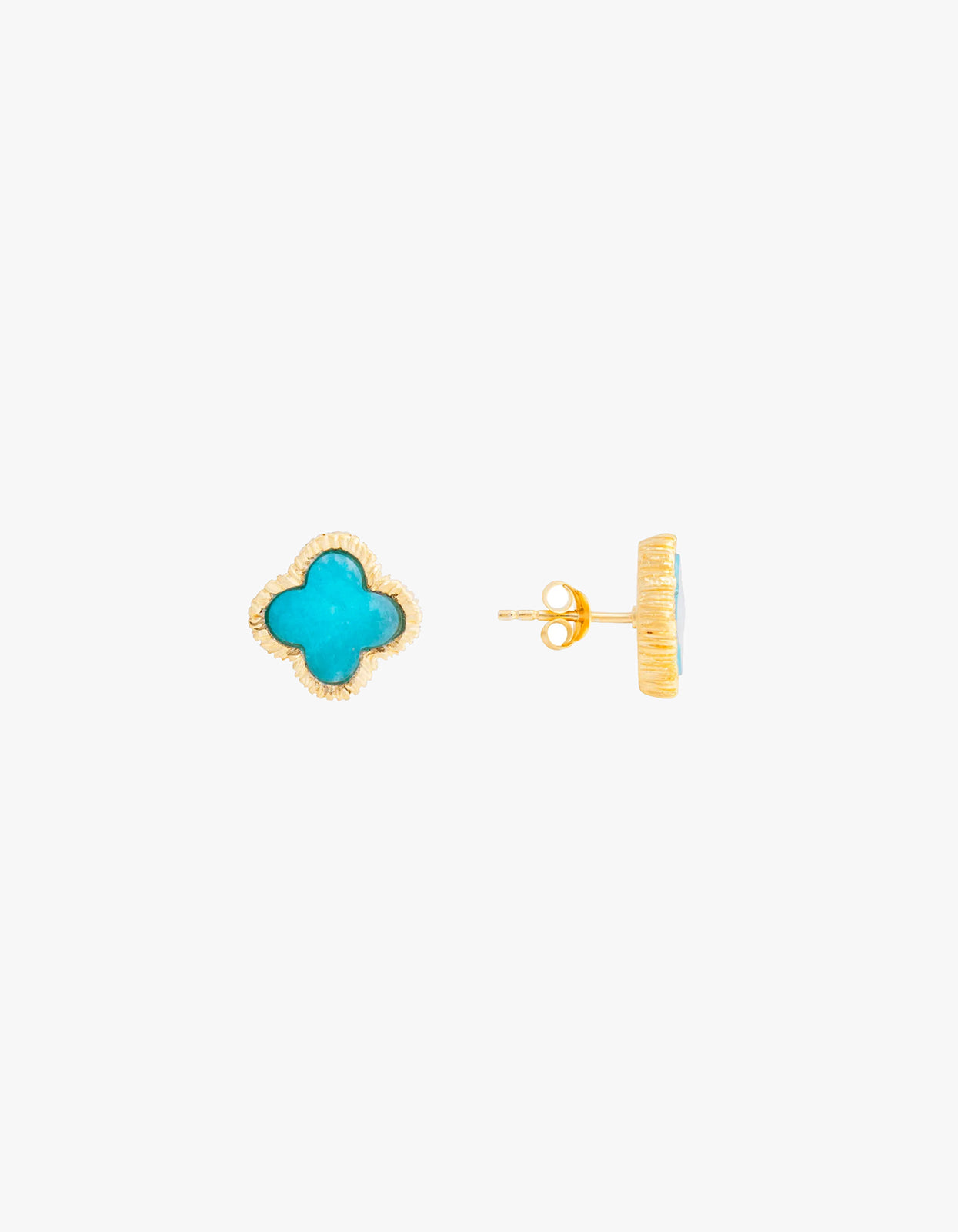 Sorrento Clover Studs - Gold