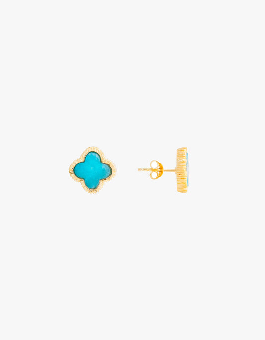 Sorrento Clover Studs - Gold