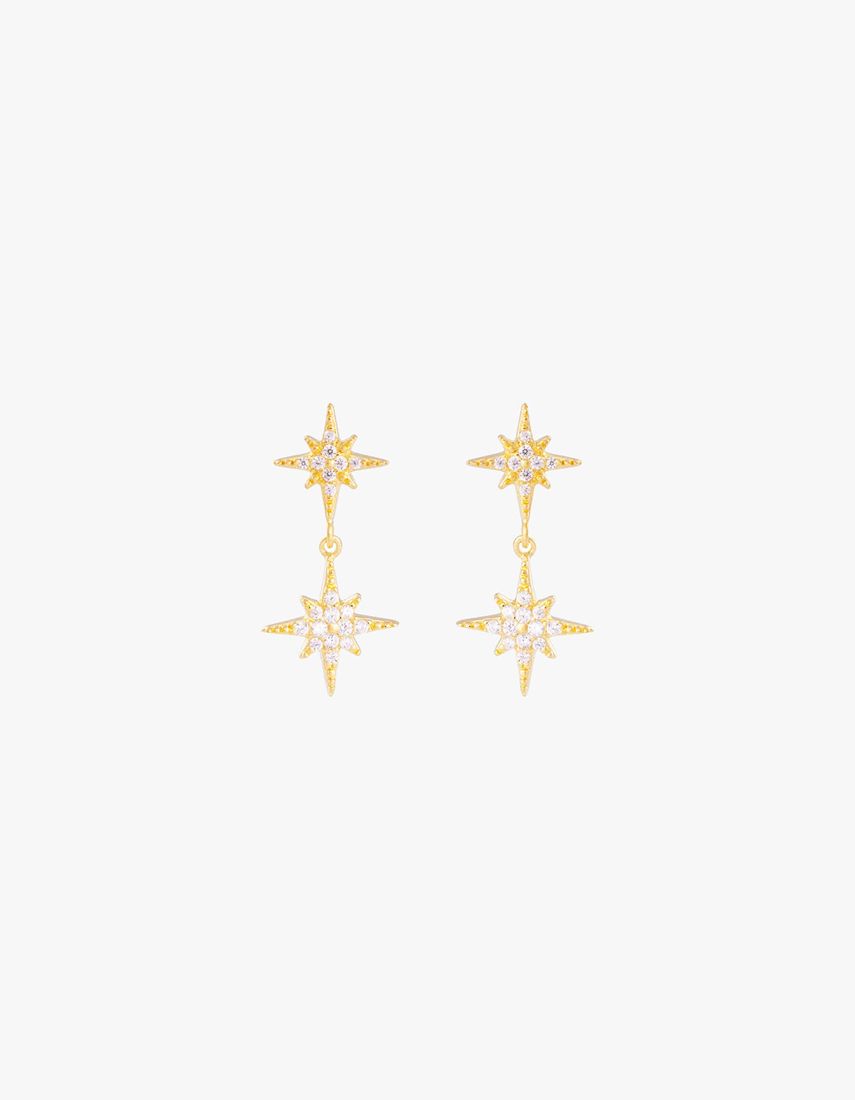 Starburst Drop Earrings - Gold