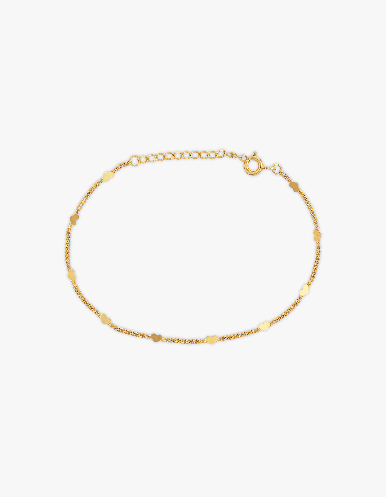 Fine Heart Chain Bracelet - Gold