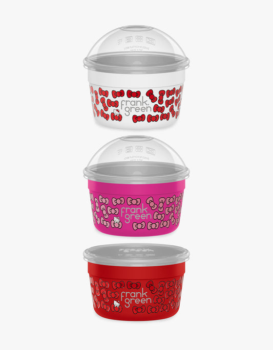 Hello Kitty Trio To Go Bowl set 500ml - Red
