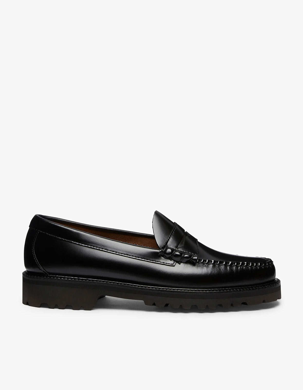 Mens Weejun 90s Larson Penny Loafers - Black Leather