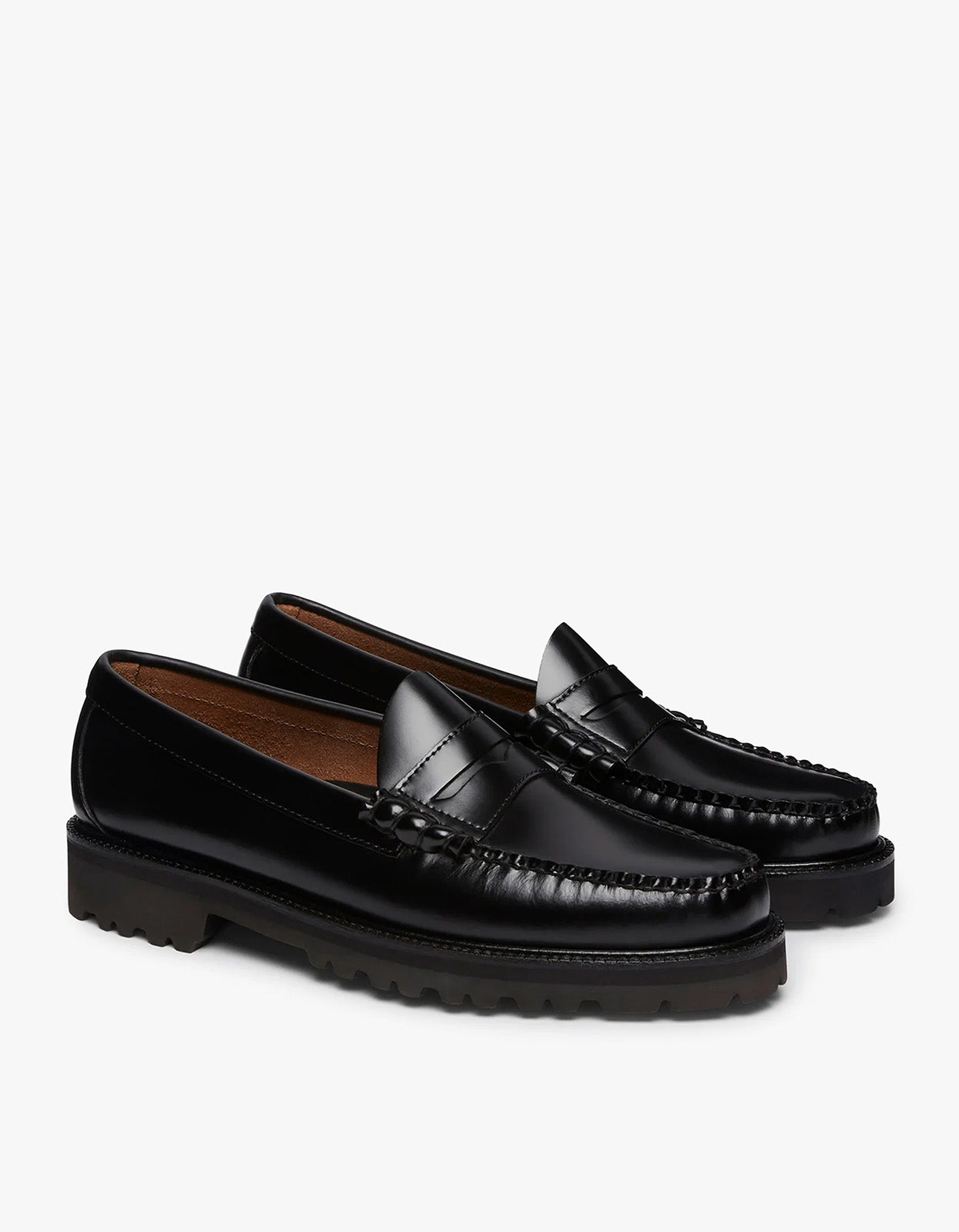 Mens Weejun 90s Larson Penny Loafers - Black Leather