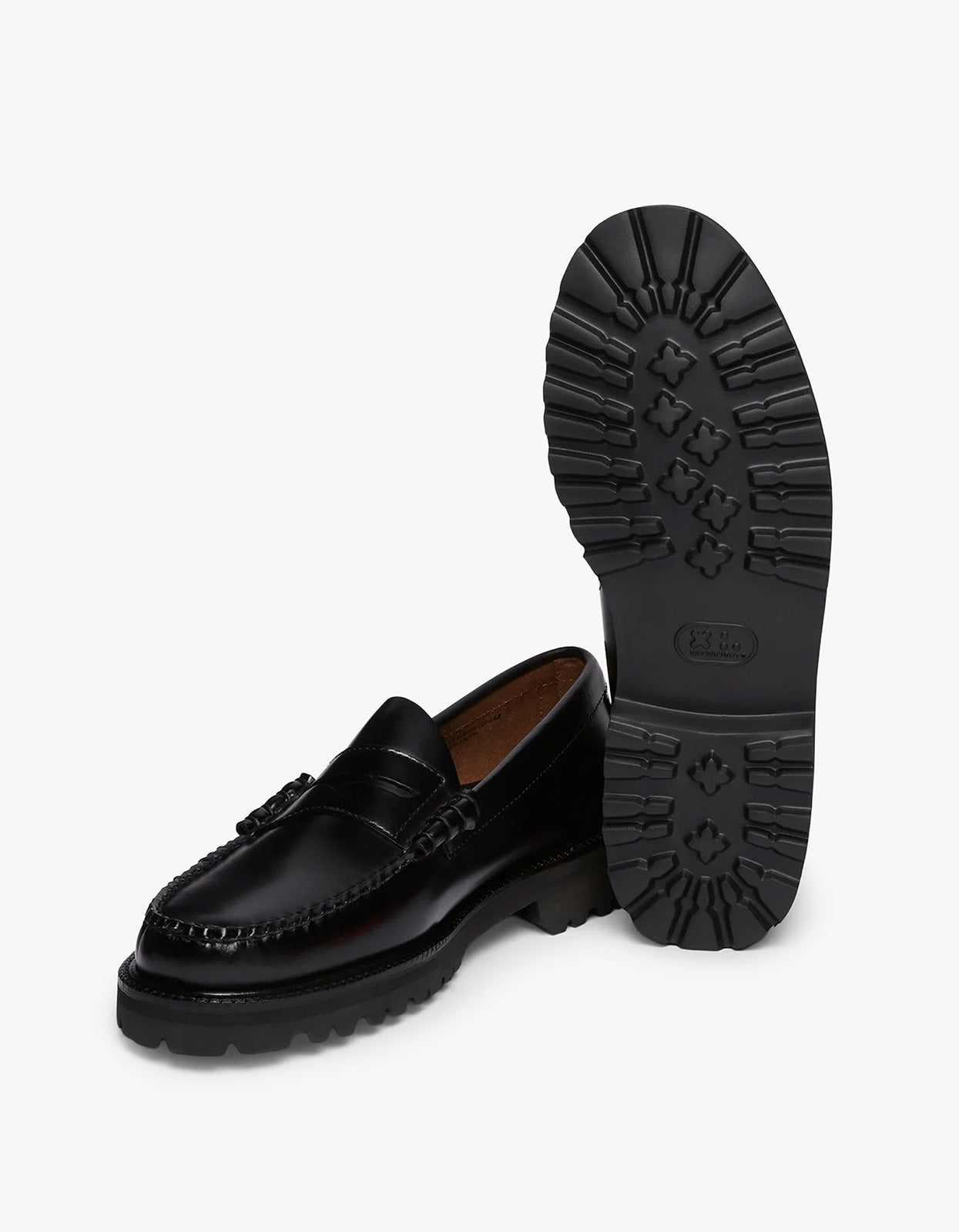 Mens Weejun 90s Larson Penny Loafers - Black Leather