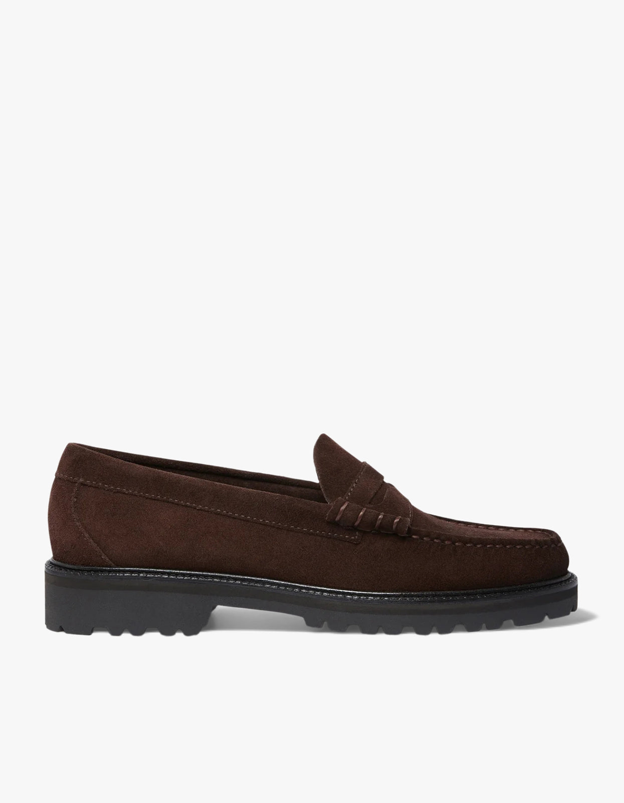 Mens Weejun 90s Larson Suede Loafers - Chocolate Suede