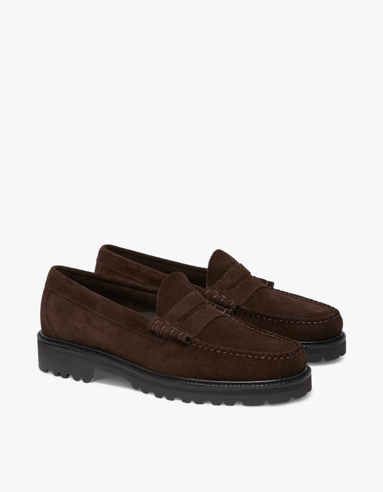 Mens Weejun 90s Larson Suede Loafers - Chocolate Suede
