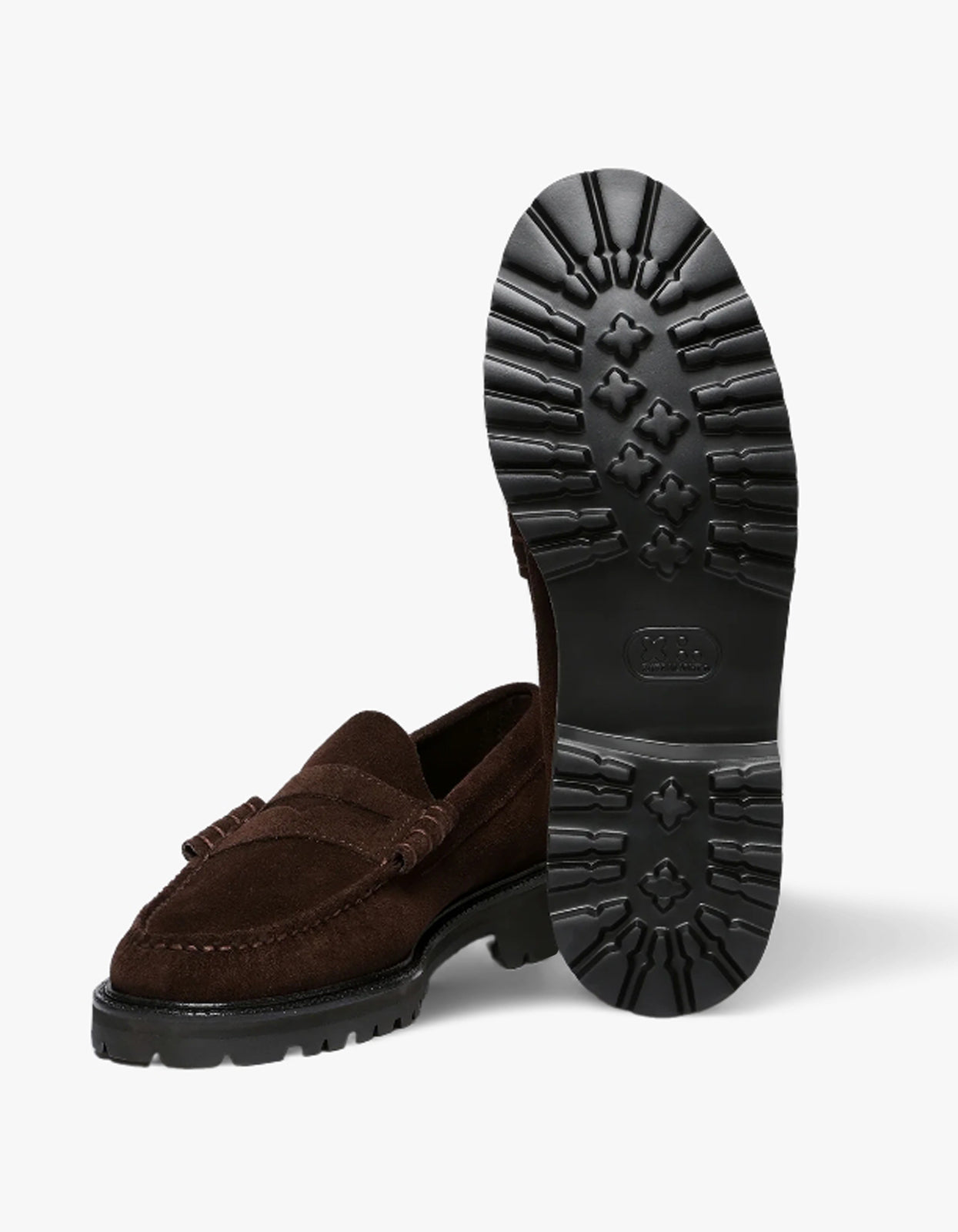 Mens Weejun 90s Larson Suede Loafers - Chocolate Suede