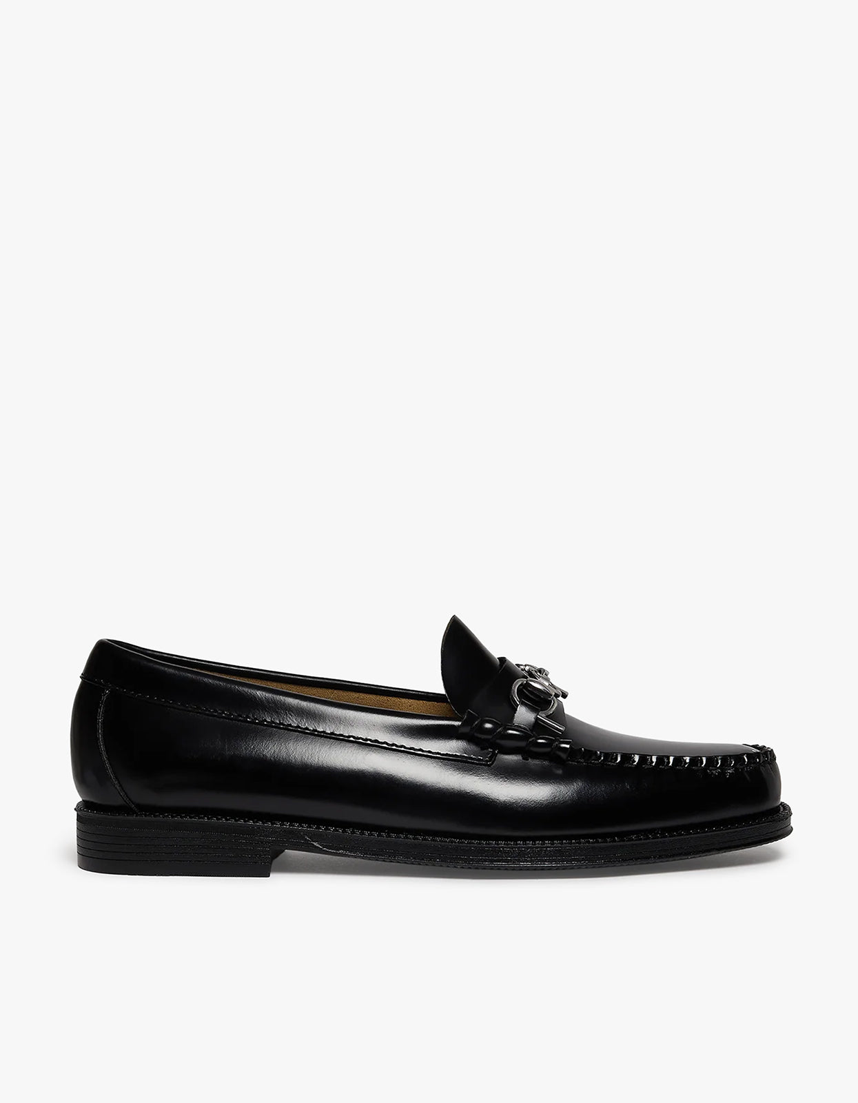 G.H.BASS X POP Trading Company Mens Easy Weejuns Lincoln Loafers - Black Leather